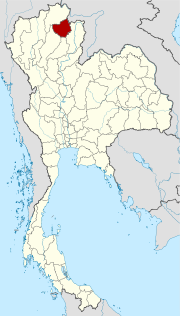 Karte von Thailand  mit der Provinz Phayao hervorgehoben