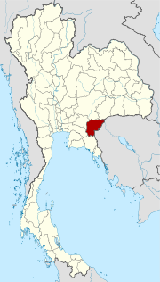 Karte von Thailand  mit der Provinz Sa Kaeo hervorgehoben