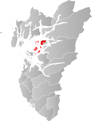 Lage der Kommune in der Provinz Rogaland