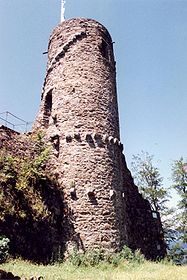 Bergfried an der Westseite (1991)