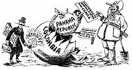 US-Karikatur zum Hay-Bunau-Varilla-Vertrag