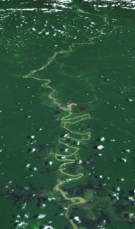 Satellitenbild des Ok-Tedi