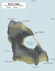 Karte der Insel Saint Paul