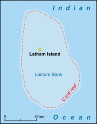 Karte der Insel mit Saumriff