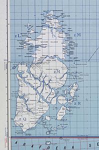 Kartenmosaik der Aru-Inseln