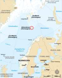 Karte von Bäreninsel (Bjørnøya)