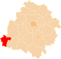 Karte des Powiat Wieruszowski