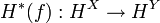 H^*(f):H^X \rightarrow H^Y