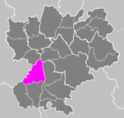 Lage des Arrondissement Tournon-sur-Rhône im Département Ardèche