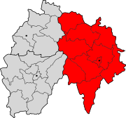 Lage des Arrondissement Saint-Flour im Département Cantal