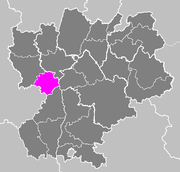 Lage des Arrondissement Saint-Étienne im Département Loire