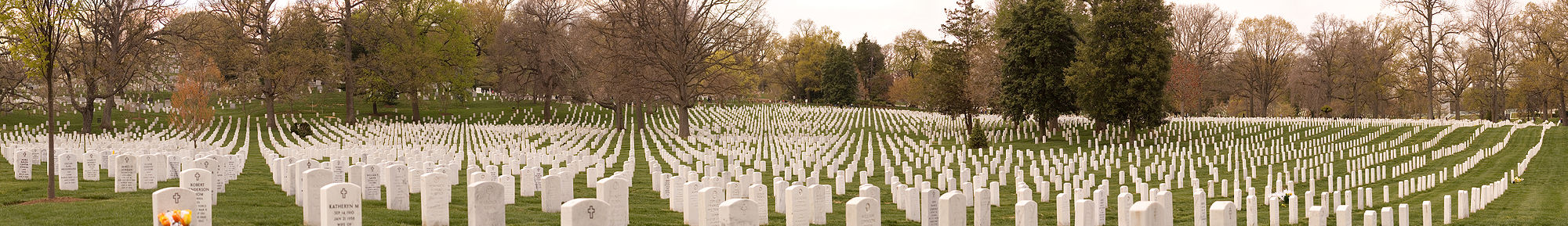 Panorama einer Sektion des Arlington National Cementery.