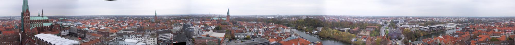 Lübeck - Überblick vom Turm von St. Petri