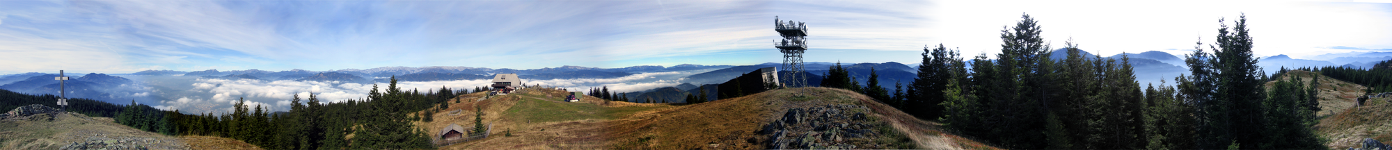 Ein 360° Panorama des Rennfeld-Gipfels
