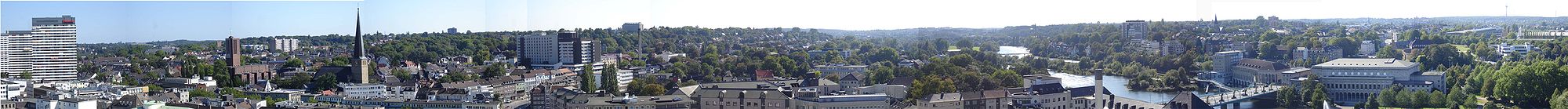 Panorama Mülheim an der Ruhr – Blick nach Süden