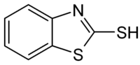 Struktur von Mercaptobenzothiazol