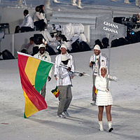 Einzug Ghanas bei der Eröffnungszeremonie der Olympischen Winterspiele 2010 in Vancouver, Kanada