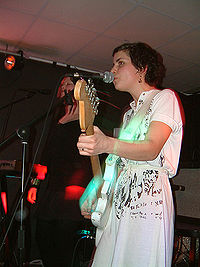 Andrea Kellerman bei einem Auftritt im Klubb Utopi 2006 in Skövde