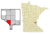 Anoka County Minnesota Incorporated and Unincorporated areas Coon Rapids Highlighted.svg