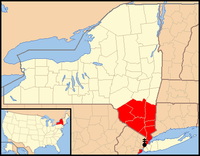 Karte Erzbistum New York