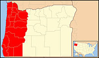 Karte Erzbistum Portland in Oregon