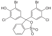 Strukturformel von Bromchlorphenolblau