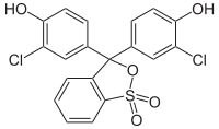 Strukturformel von Chlorphenolrot
