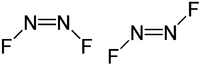 Struktur von cis und trans Stickstoff(I)-fluorid