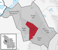 Lage von Bickendorf im Stadtbezirk Ehrenfeld