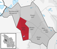 Lage von Vogelsang im Stadtbezirk Ehrenfeld