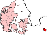 Lage von Bornholms Regionskommune in Dänemark