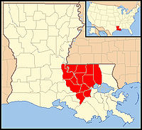 Karte Bistum Baton Rouge