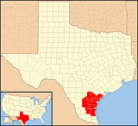Karte Bistum Corpus Christi