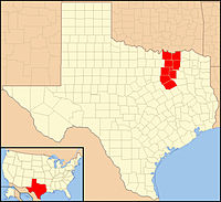 Karte Bistum Dallas