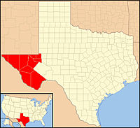 Karte Bistum El Paso