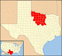 Karte Bistum Fort Worth