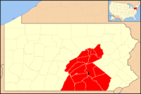 Karte Bistum Harrisburg