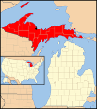Karte Bistum Marquette
