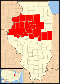 Karte Bistum Peoria