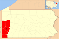 Karte Bistum Pittsburgh