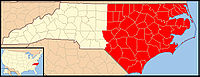 Karte Bistum Raleigh