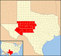 Karte Bistum San Angelo