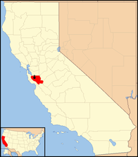 Karte Bistum San Jose in California