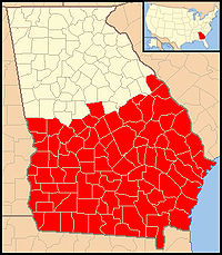 Karte Bistum Savannah
