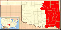 Karte Bistum Tulsa