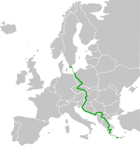 Verlauf der Europastraße 65