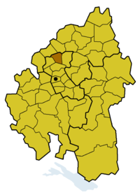 Lage des Kirchenbezirks Besigheim innerhalb der Evang. Landeskirche in Württemberg