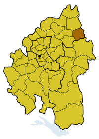 Lage des Kirchenbezirks Crailsheim innerhalb der Evang. Landeskirche in Württemberg