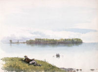 Die Île Dorval auf einem Gemälde von Frances Anne Hopkins