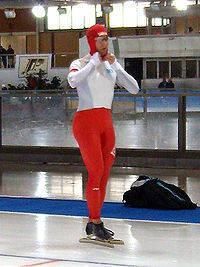 Jan Friesinger bei den deutschen Eisschnelllauf-Einzelstreckenmeisterschaften 2009 in Berlin